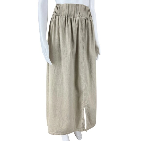 Miranda Bennett Paper Bag Skirt One Size Lyocell Crinkle Pull On Minimalist BOHO - Picture 9 of 16